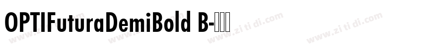 OPTIFuturaDemiBold B字体转换